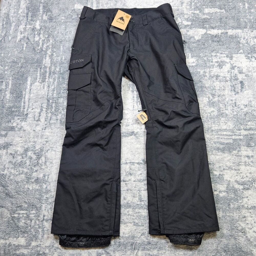 Burton Pants Mens Medium Black Cargo Snowboard Ski Snow Insulated Waterproof